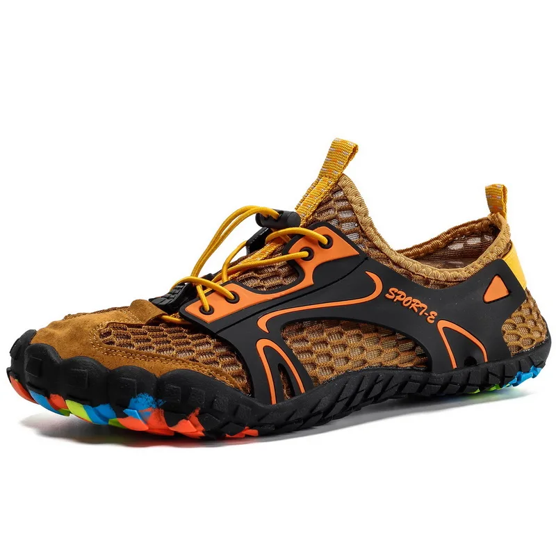 Zapatos acuáticos transpirables de secado rápido para hombre, mujer, parejas, playa al aire libre, cinco dedos, natación, senderismo, vadear, zapatillas de deporte aguas arriba
