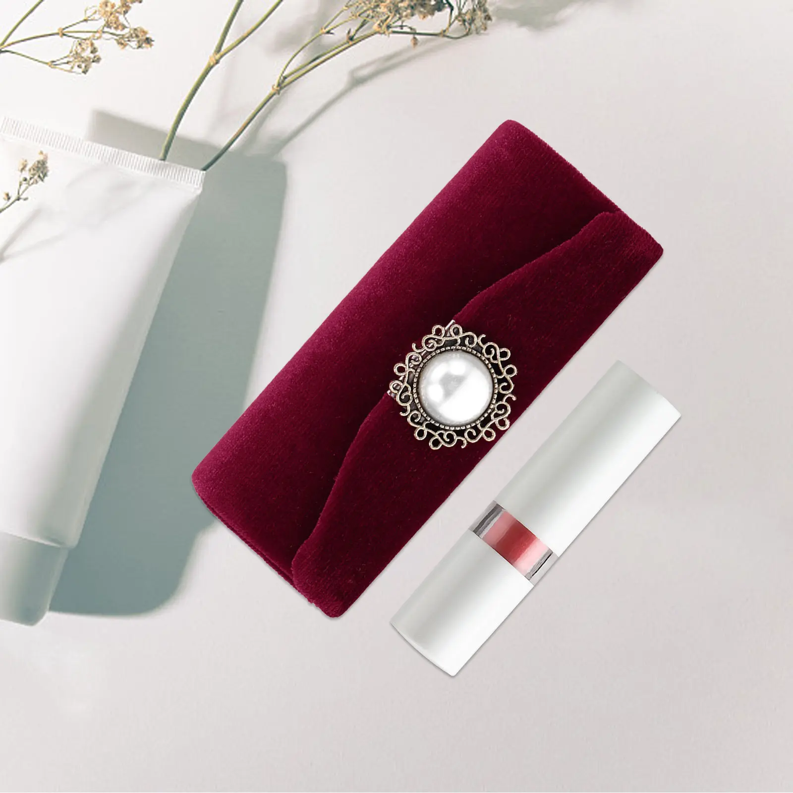 

Single Lipstick Case Compact Storage Box with Mirror Lightweight Purse Lipstick Holder Travel Makeup Organizer