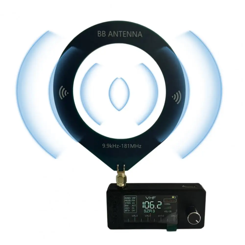 Мини-карманное радио Компактный портативный диапазон радиоприемника с антенной 1,9-дюймовый Ips-экран для использования в помещении и на открытом воздухе Hf/sw/mw/vhf радио
