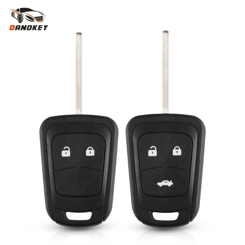 

Dandkey 2/3 Button Remote Car Key Shell Case For Chevrolet Camaro Sonic Cruze Malibu Spark Equinox Aveo For Opel Key HU100 Blade