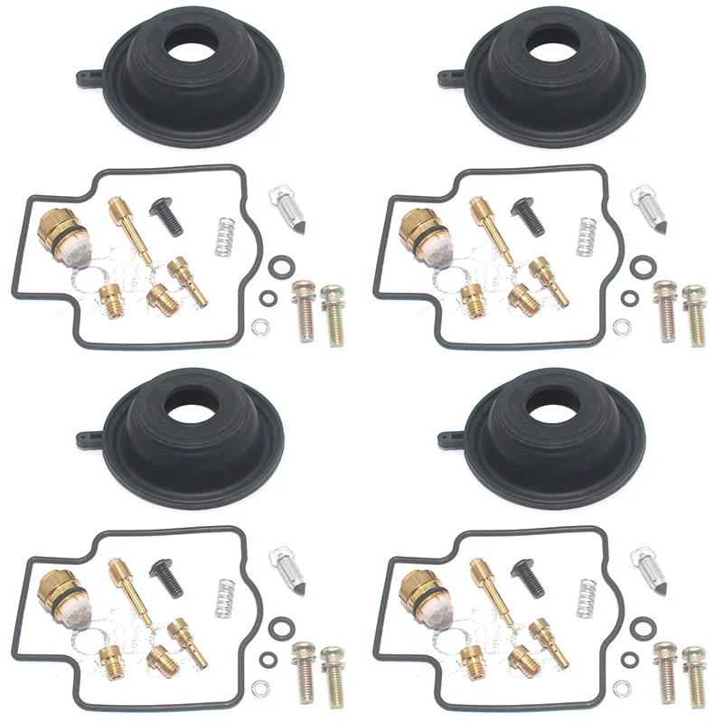 4 set for ZX1100 C1-C4 ZZR1100 D1-D5 1991-1997 ZX 1100 ZZR Motorcycle carburetor repair kit oil cup float Plunger Diaphragm