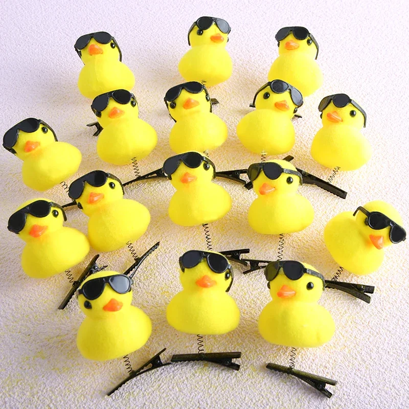 Cartoon Funny Children 3D Little Yellow Duck Plush Hairpin Fashion Animal Duckbill Clip Accessories Headwear Wholesale Gift