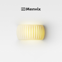 Menvix Modern Design Nordic Wall Lamp Minimalist Resin Material Pumpkin Shape Sconce Light Corridor Bedroom Decoration Lustres