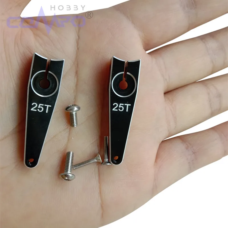 

1Pc Aluminum CNC Metal Steering Servo Arm Horn 1/1.25/1.5/ 1.75/ 2 Inch For RC Airplane RC Car Servo 25T Swing Arms Parts