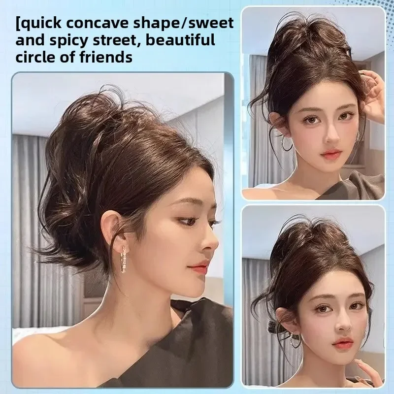 قصيرة مجعد الاصطناعية مخلب كليب ذيل حصان وصلات شعر للنساء عالية أعلى كعكة ذيل حصان هيربيسي ارتفاع درجة الحرارة الألياف الذيل