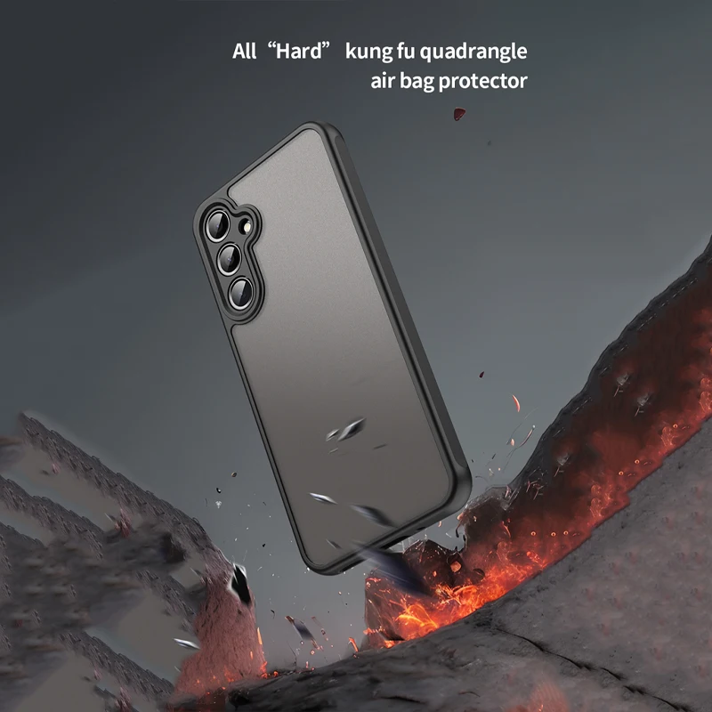 Suitable for Samsung A16 anti-slip A35 anti-fall A26 fashionable Galaxy A36 translucent A55 skin-feeling A56 mobile phone case