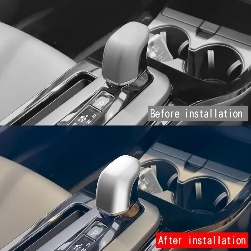 For Toyota Prius 60 Series 2023 2024  ABS Carbon Fiber Car Gear Head Shift Knob Cover Handball Trim Sticker Interior Accessories