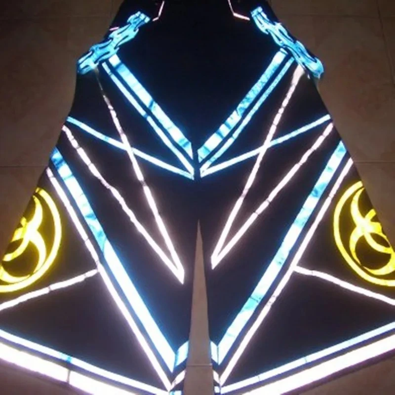 Shuffle-pantalones de baile fantasma con visión nocturna, traje para caminar por fantasmas, pantalones reflectantes, pantalones de baile informales a la cadera, novedad de 2025