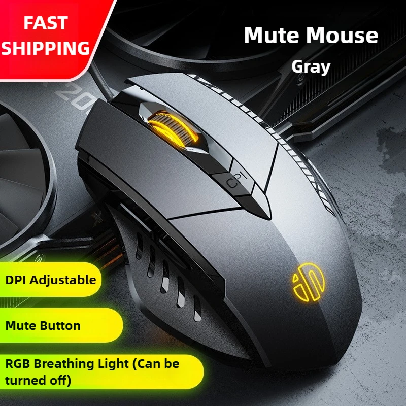 

PW1 Wired Mouse Ergonomic Silent Click programming Gaming Mouse 6 Button Running light for Inphic Multi-Device Universal Mouse