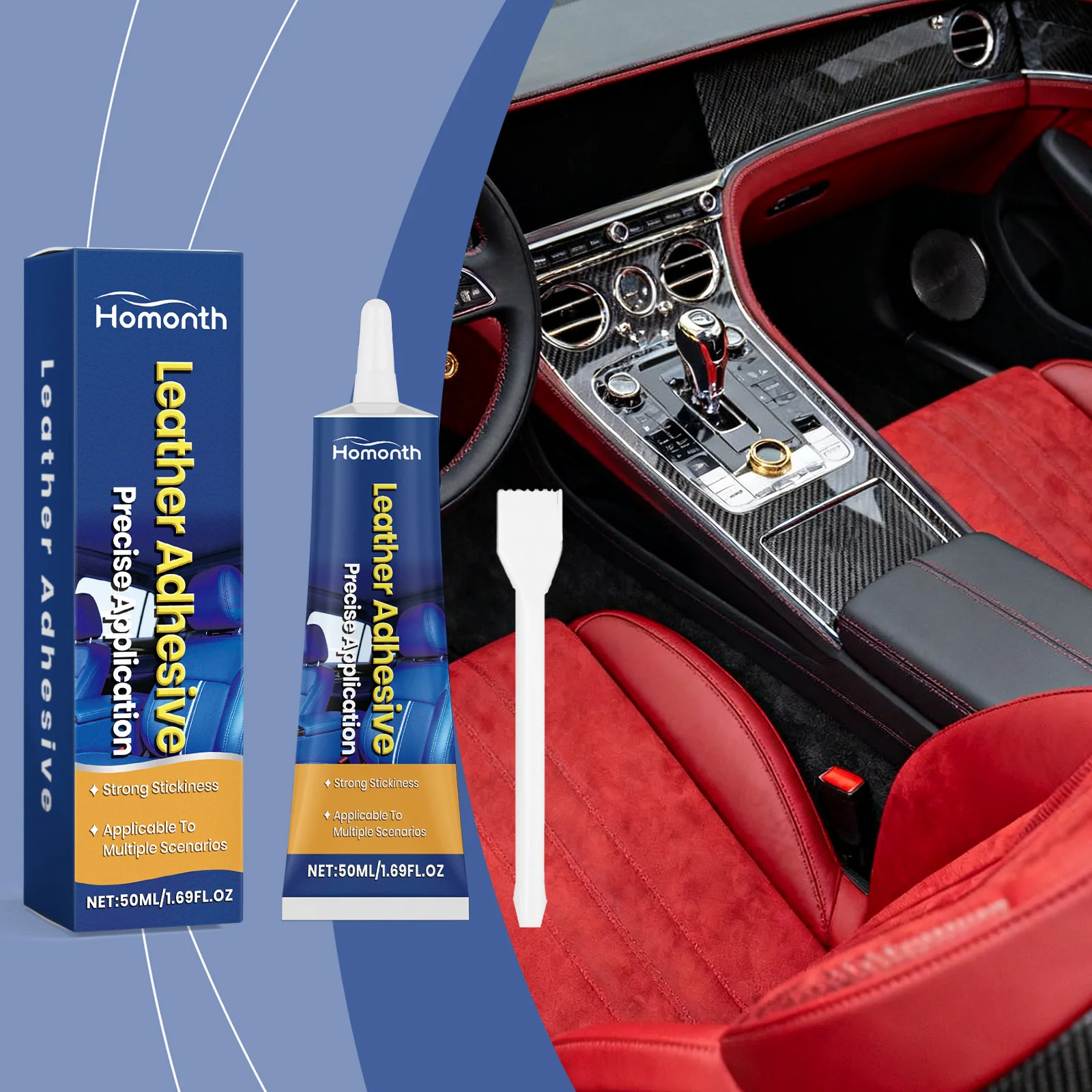 

Car Leather Repair Glue - Strong Bonding Adhesive Precise Application Easy To Use High Adhesion for Leather Mending Projects