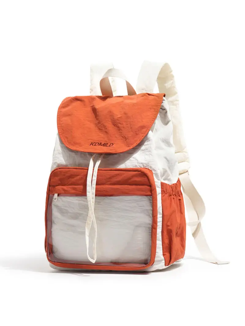 Women's Backpack with Drawstring Flip Cover, Forest Style Couple's Lightweight Aerobic Multi-Purpose Leisure Travel Hiking Backp