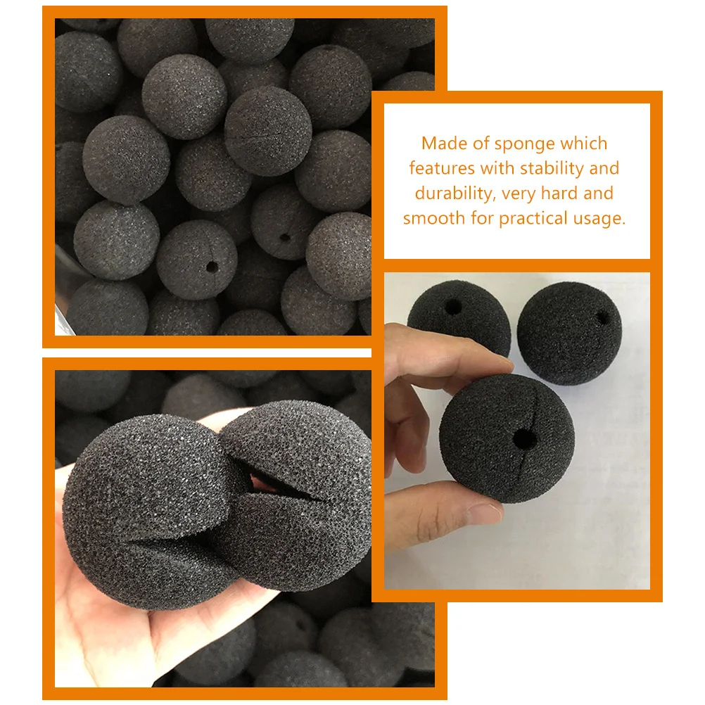 

25pcs Small Clown Nose Sponge Accessories Circus Theme Party Decorations Cosplay Prop Portable Carnival Supply Replaceable