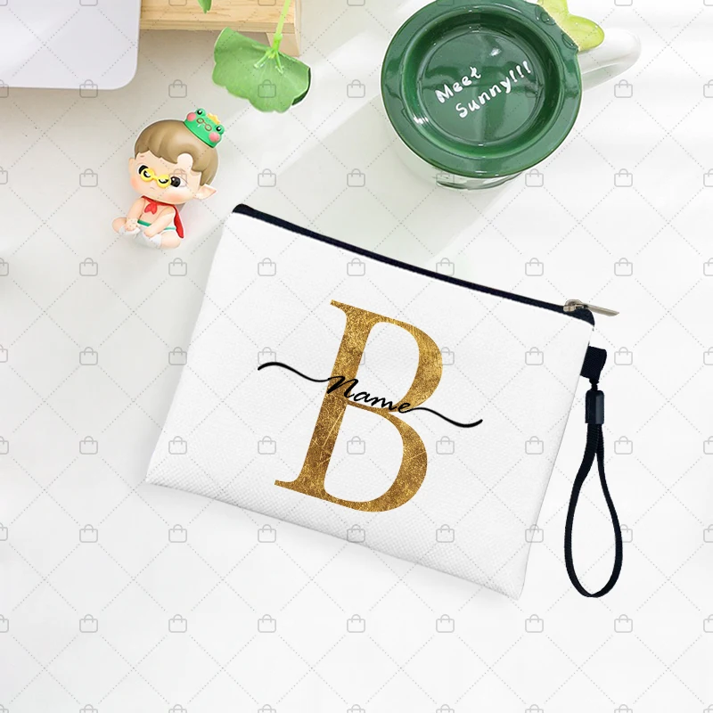 Personalized Name Logo Makeup Cosmetic Kits Travel Cosmetic Bag Makeup Bogs for Women Custom Toiletry Pouch School Pencil Pouchs