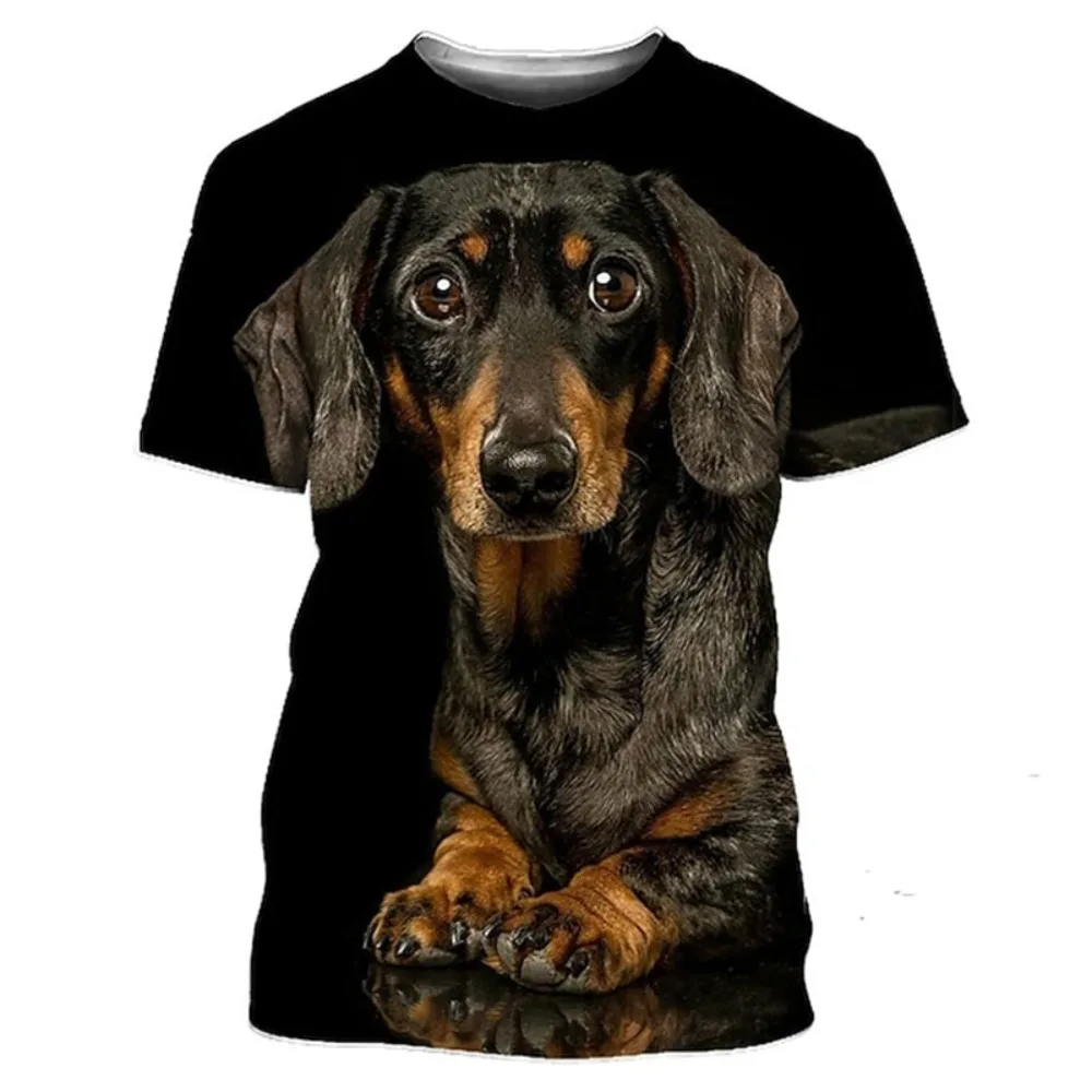 

2023 Animal Dog 3D Print T-shirt Summer Men Women O-neck T Shirts Oversized Harajuku Streetwear Children Kids Tees Y2k Tops