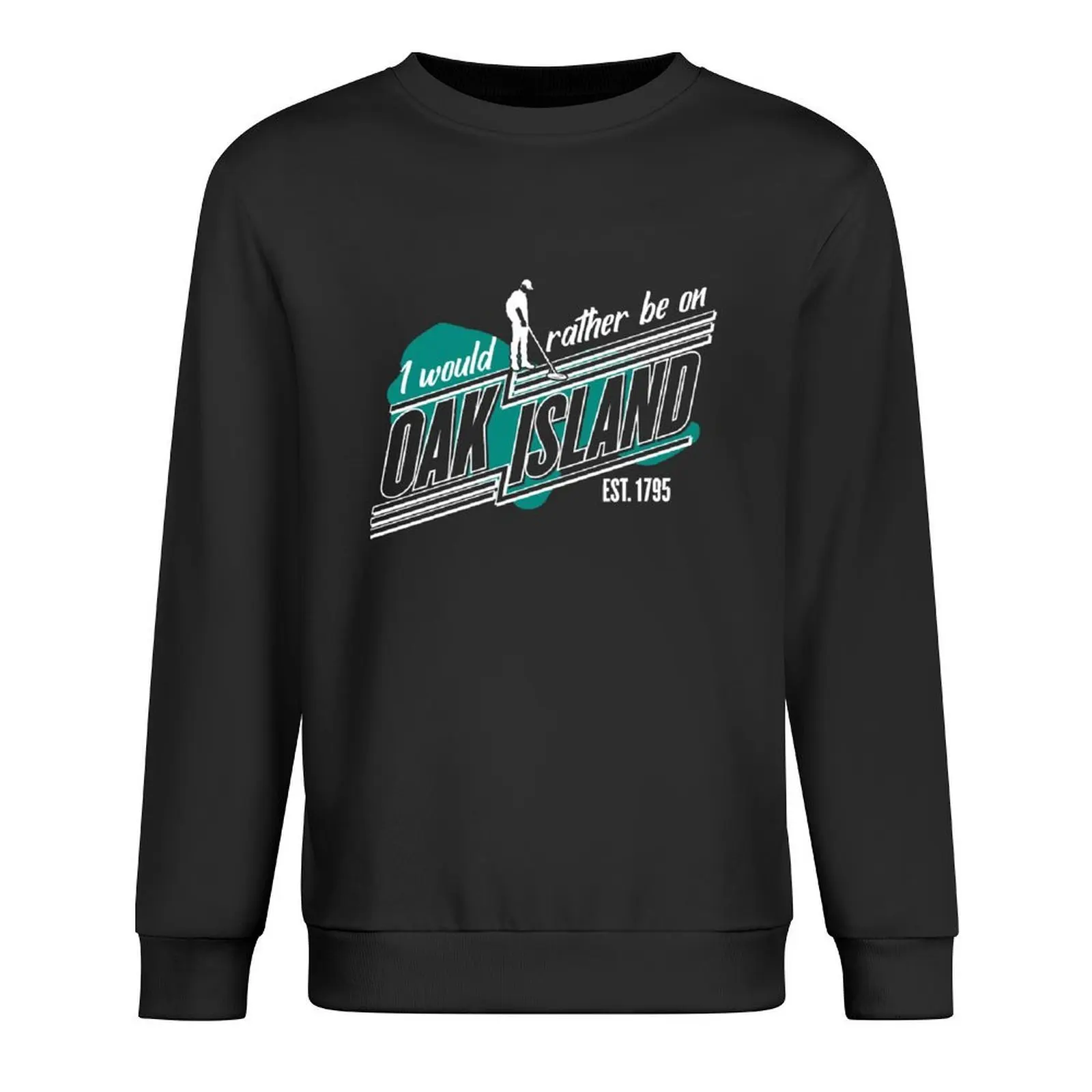 

Rather Be On Oak Island Funny Retro Metal Detector Treasure Pullover winter clothes mens designer clothes sports sweatshirt man