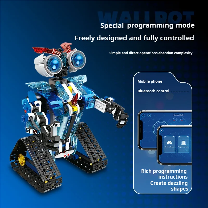 Technische Intelligente Creatieve Cool Robot Afstandsbediening Bouwstenen Set Elektrische Robot Bakstenen Speelgoed Voor Kinderen Verjaardagen Geschenken