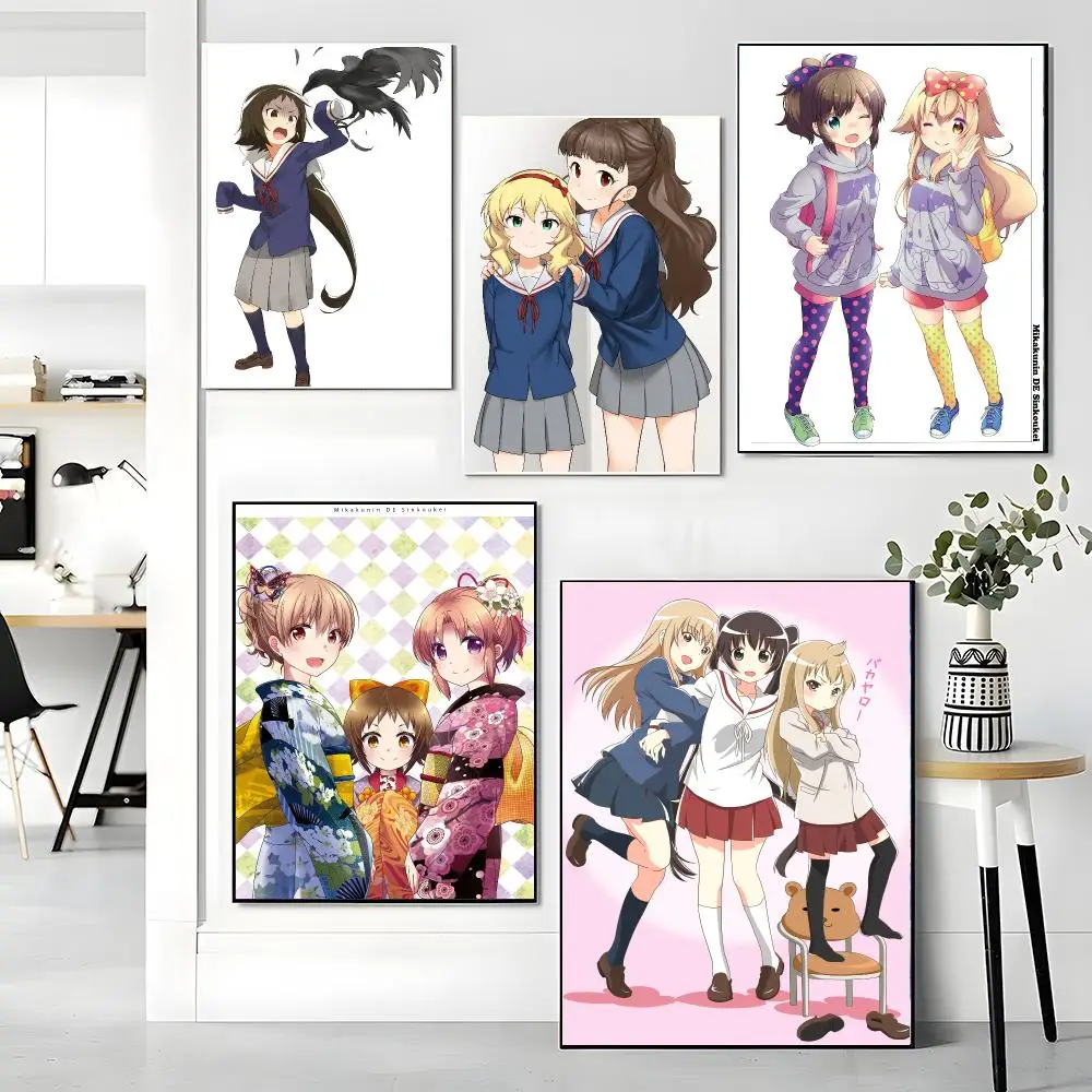 anime E-Engaged to the Unidentified-D Painting Calligraphy Boho Botanical Decor for Living Room Elegant Home Style