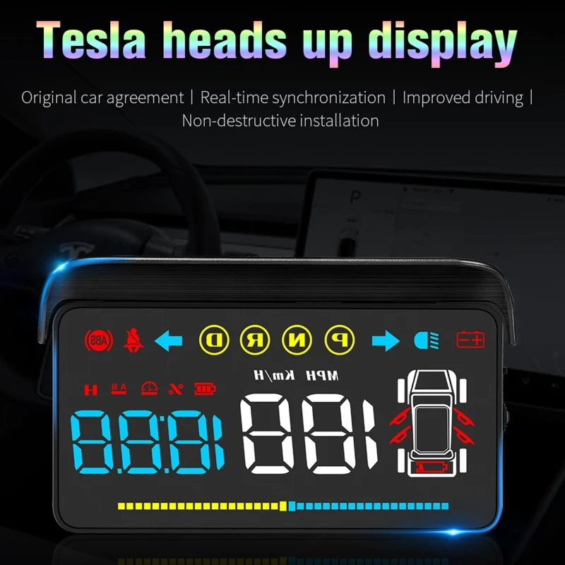 Imagem -05 - Carro Auto Hud Head-up Display Pára-brisa Velocímetro Projetor Segurança do Carro Digital