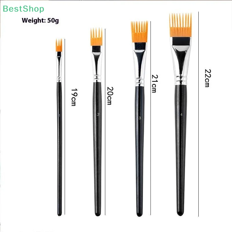 1/4 szt. Pędzle akwarelowe z nylonowym włosiem - dostępne w różnych rozmiarach dla artystów, różnorodne akcesoria malarskie