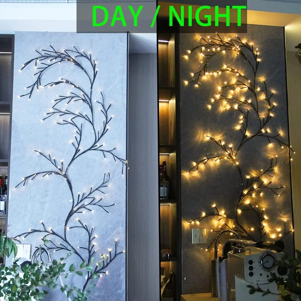 1Pcs 96LED Tree Branch Light For Desktop Wall Party Home Decoration Night Light 8 Modes USB Powered DIY Festive Tree Vine Light