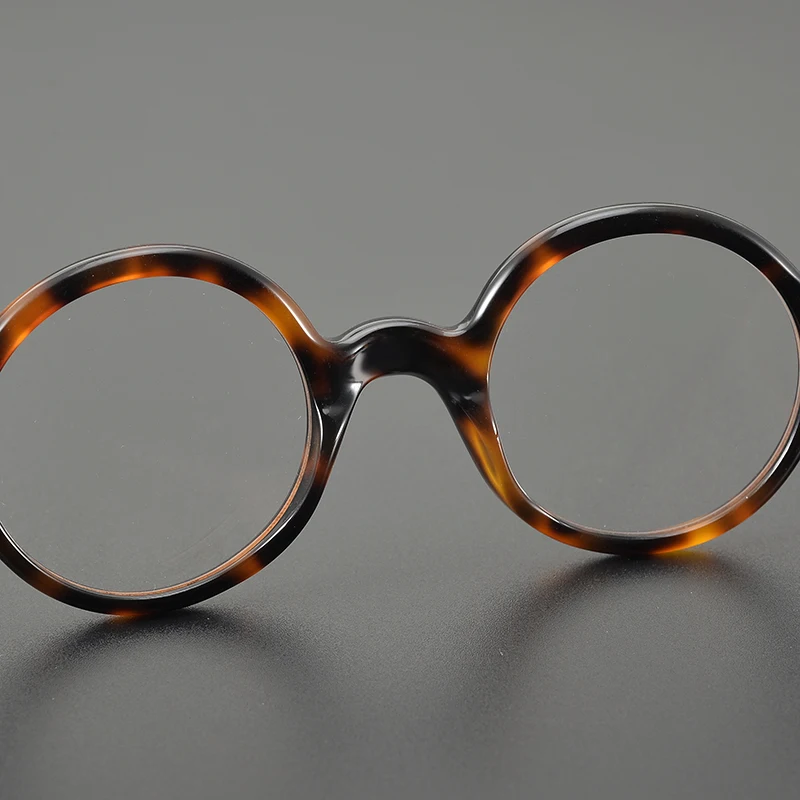 Vintage round glasses frame Men\'s and women\'s luxury brand handmade acetate optical glasses to make prescription glasses