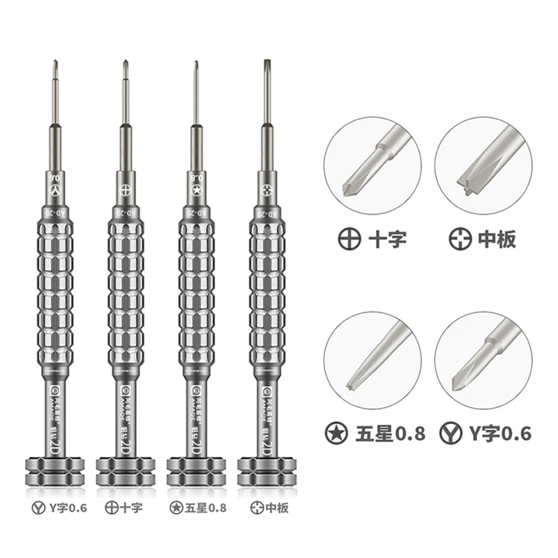 손잡이가 있는 정밀 스크루드라이버 팁, y 타입, Torx Cross T1 T2 T3 T5, 아이폰 6S 7 8P X 휴대폰 오픈 핸드 툴, 1 개