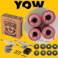Genuine YOW Land Surf Skateboard Trucks Longboard Brackets with Wheels and Bearings Together Dish, Good Quality Level 4