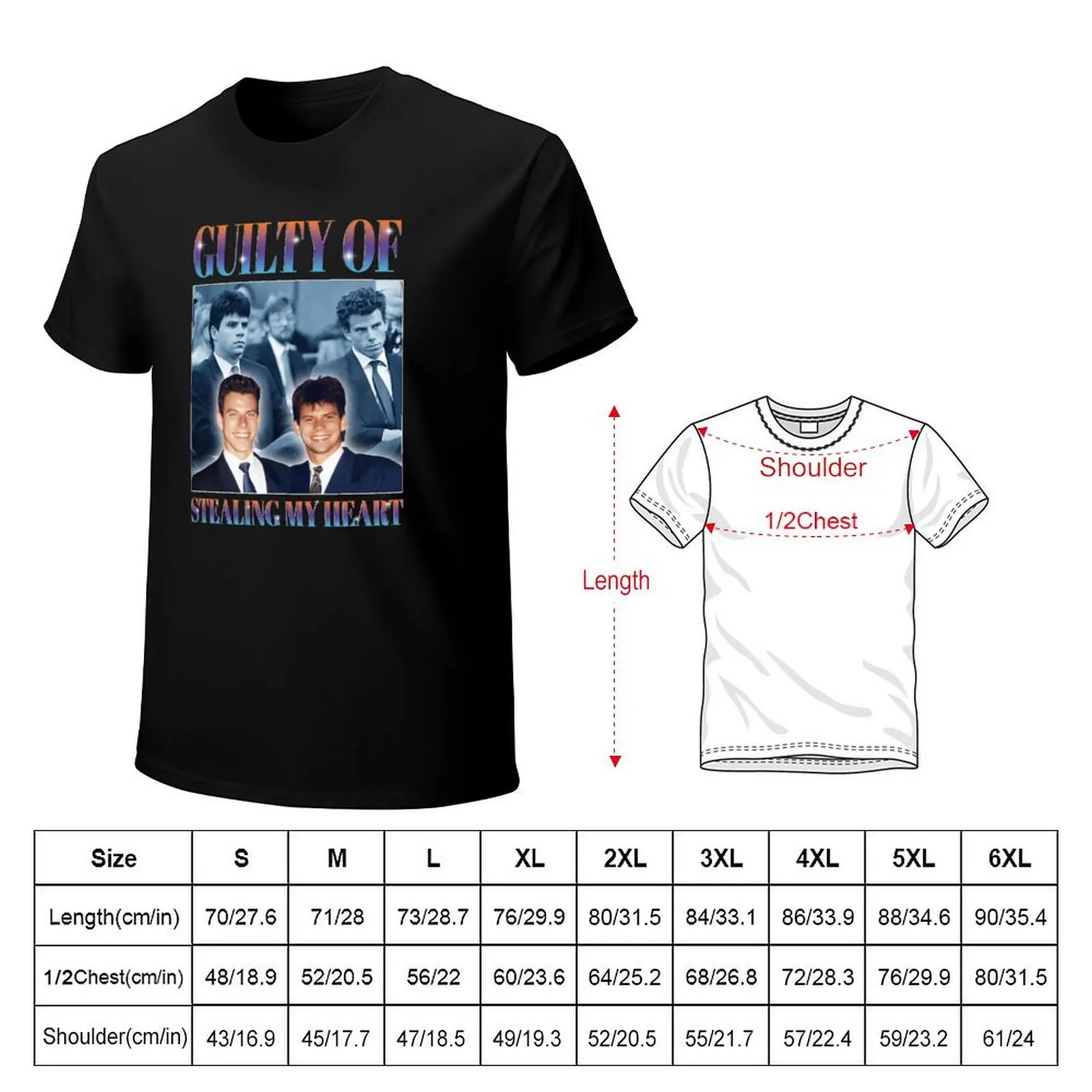 Guilty Of Stealing My Heart T-Shirt Big Size Short Sleeve Tee for Men
