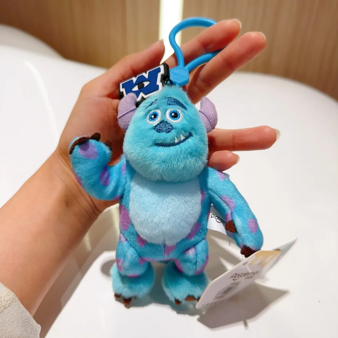 Originale Disney Monsters University peluche portachiavi giocattolo James ferguson Mike Wazowski bambola di pezza morbida Toy Story Alien Kids Gift