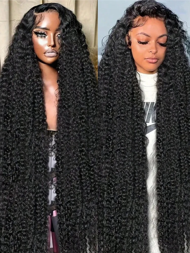 

250% Curly Deep Water Wave Lace Front Wigs 13x6 HD Lace Frontal Closure Wig 7x5 Glueless Wigs 360 Wigs PrePlucked 30 32 Inch Wig
