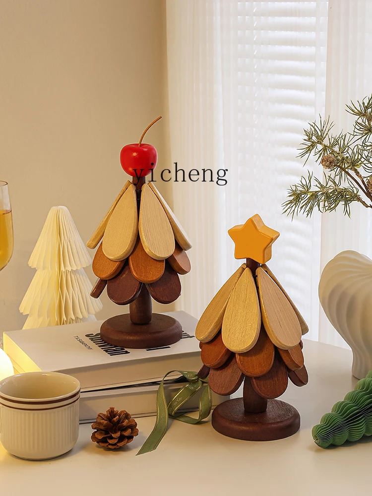 

ZAY High-End Heat Insulation Mat Dining Table Decoration Creative Tree Solid Wood Anti-Scald Pot Mat