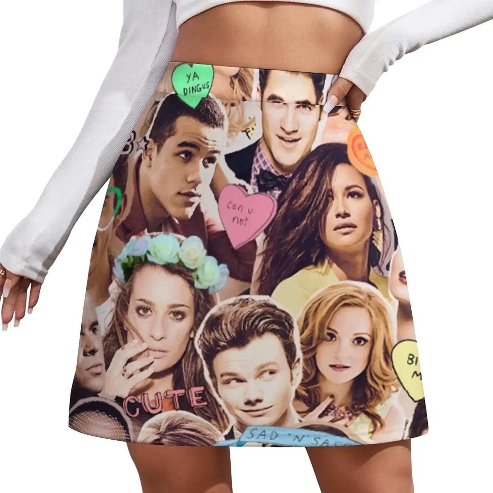 

glee cast collage Mini Skirt Evening dresses School uniform Woman short skirt skirt for woman