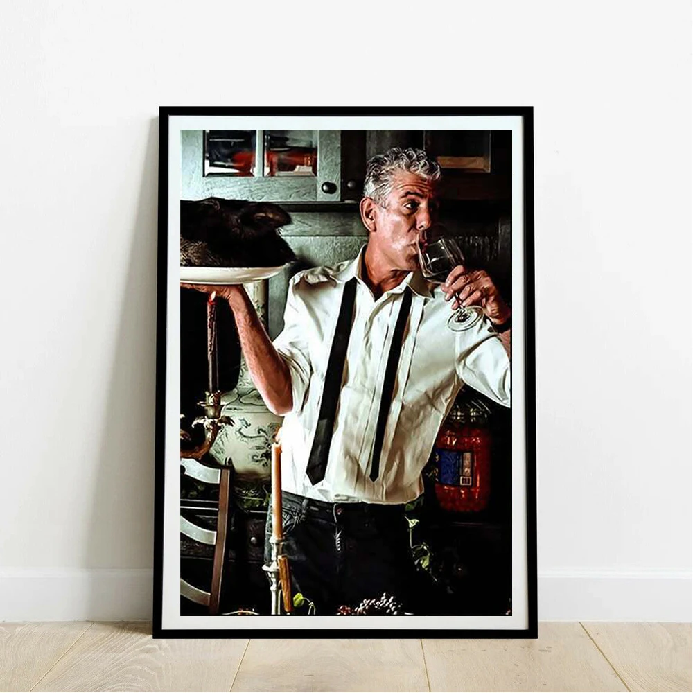 GX1173 Anthony Poster Bourdain Classic Movie Actor  Poster Prints Canvas Painting Wall Art Picture For Living Room Home Decor