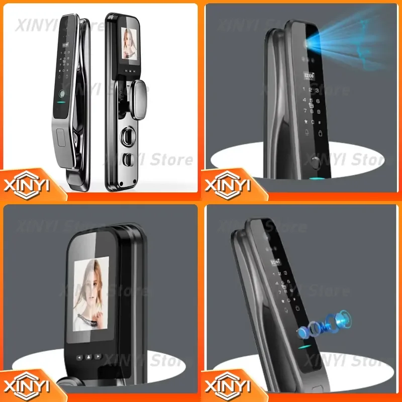 for Fully Automatic 3D Face Palm Vein Fingerprint Recognition Door Smart Lock Key Card Access WiFi Connected Home Use