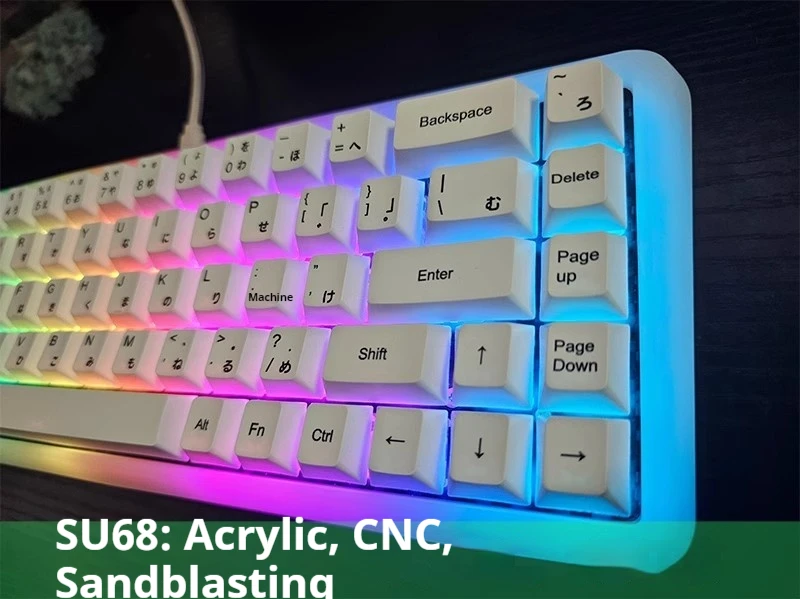 Imagem -02 - Teclado com Fio Mechanica Interruptor Magnético Cnc Baixa Latência Ânodo Metálico com Fio Rgb Esports Gaming Teclados Everglide-su68