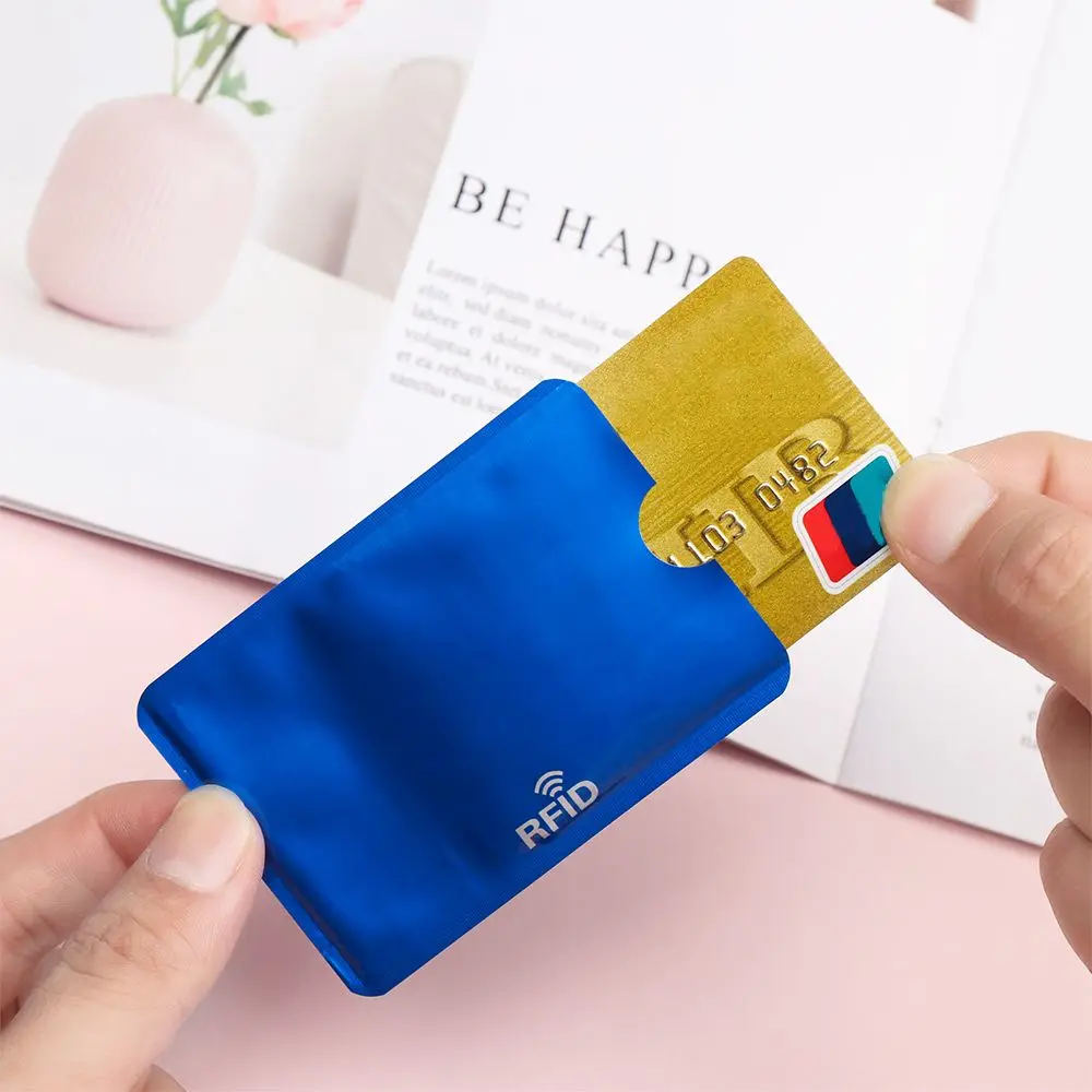 10PCS Fashion Credit Cards Protection Anti-theft RFID Blocker Card Holder Protect Case Cover Blocking Sleeve