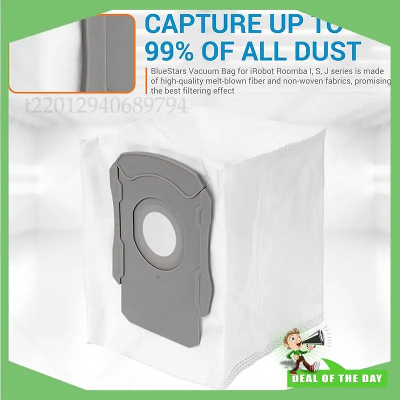 -ABPO 6 عبوات من أكياس المكنسة الكهربائية لـ Irobot Roomba I & S & J Series J6+ J7 J8+ I7 I7+ (7550) I4+ I5+ I6+ I8+ S9+ J7 J