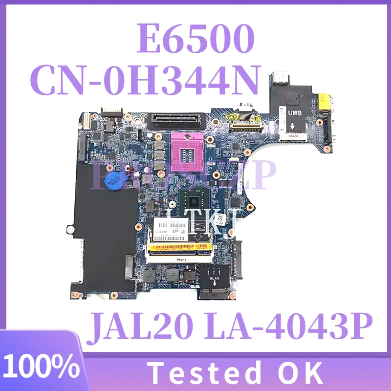 

JAL20 LA-4043P CN-0H344N 0H344N H344N Материнская плата для ноутбука DELL E6500, материнская плата, 100% полное тестирование, работает хорошо