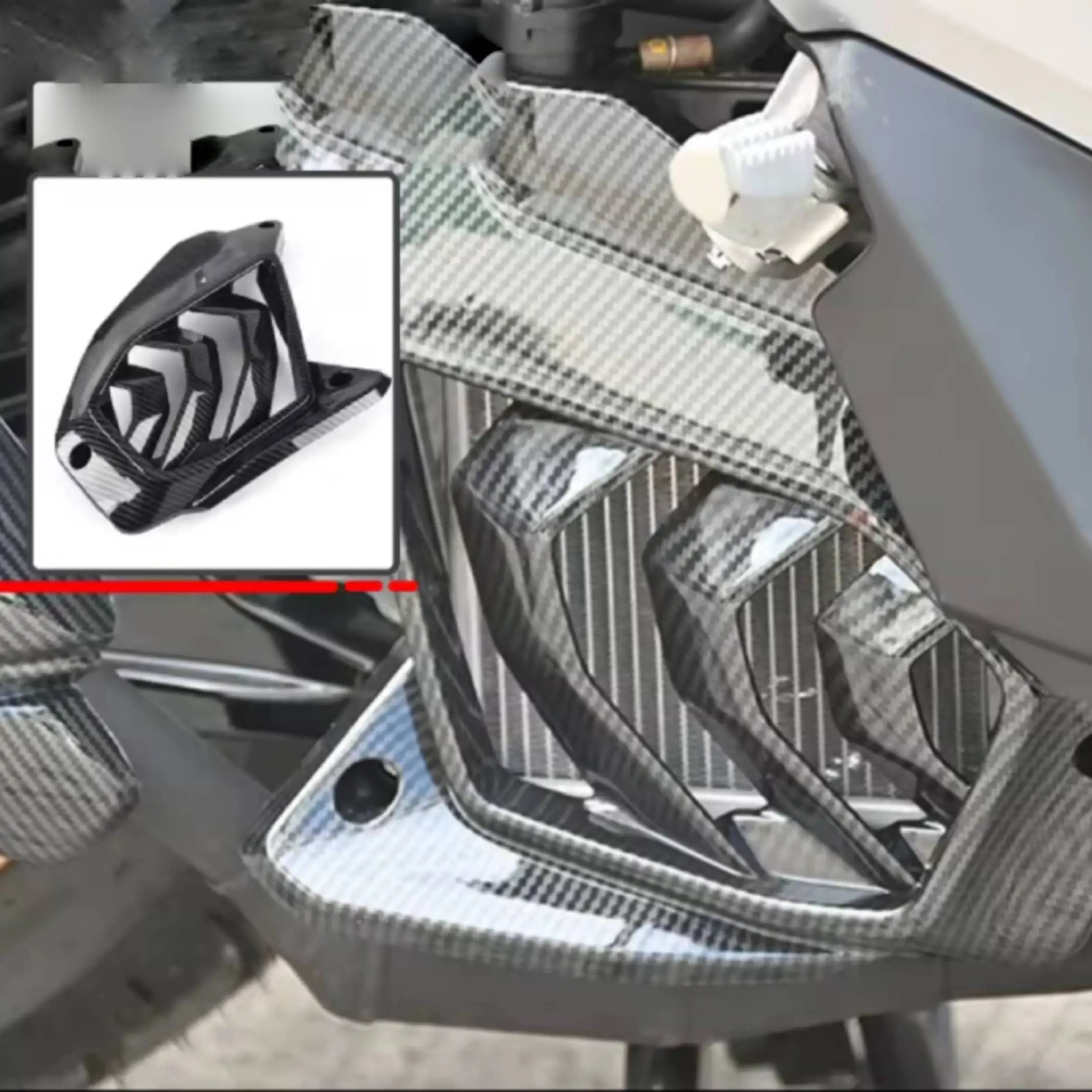 Pattern High Strength Upgrade Protection Cover Motorcycle Decorative Accessories For YAMAHA NMAX155 V3 2025 2026 Carbon Fiber