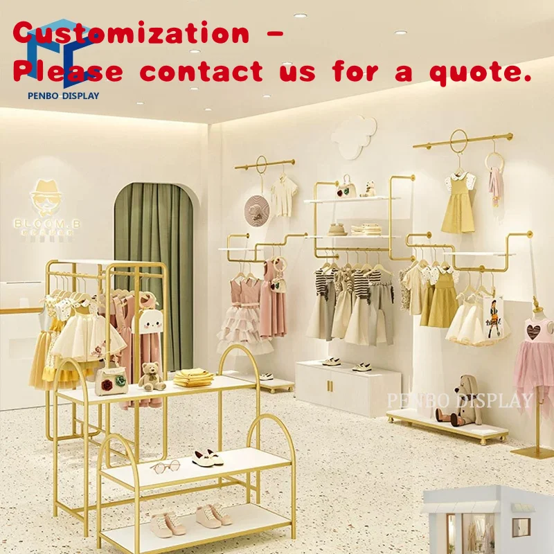 

custom.Kids Clothing Store Furniture Wall Display Rack Shelves Clothing Stores Babies