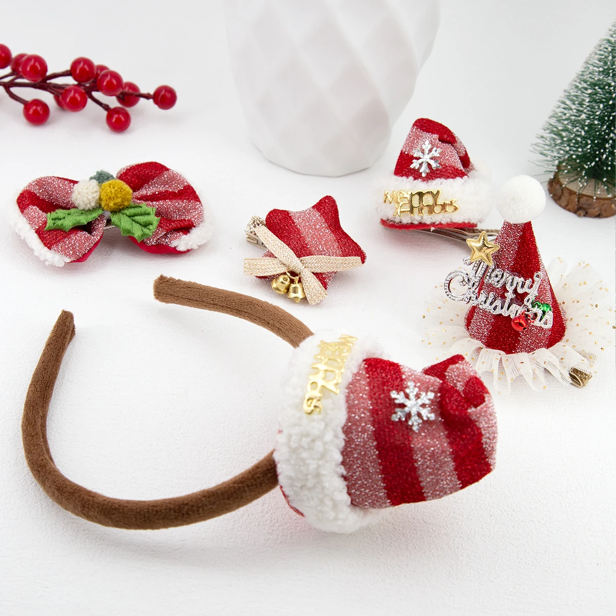 Pailletten Weihnachten Haarnadel Frohe Weihnachten Dekor Stern Weihnachten Hut Stirnband Santa Claus Kinder Geschenke Kinder Geweih Haar Clip