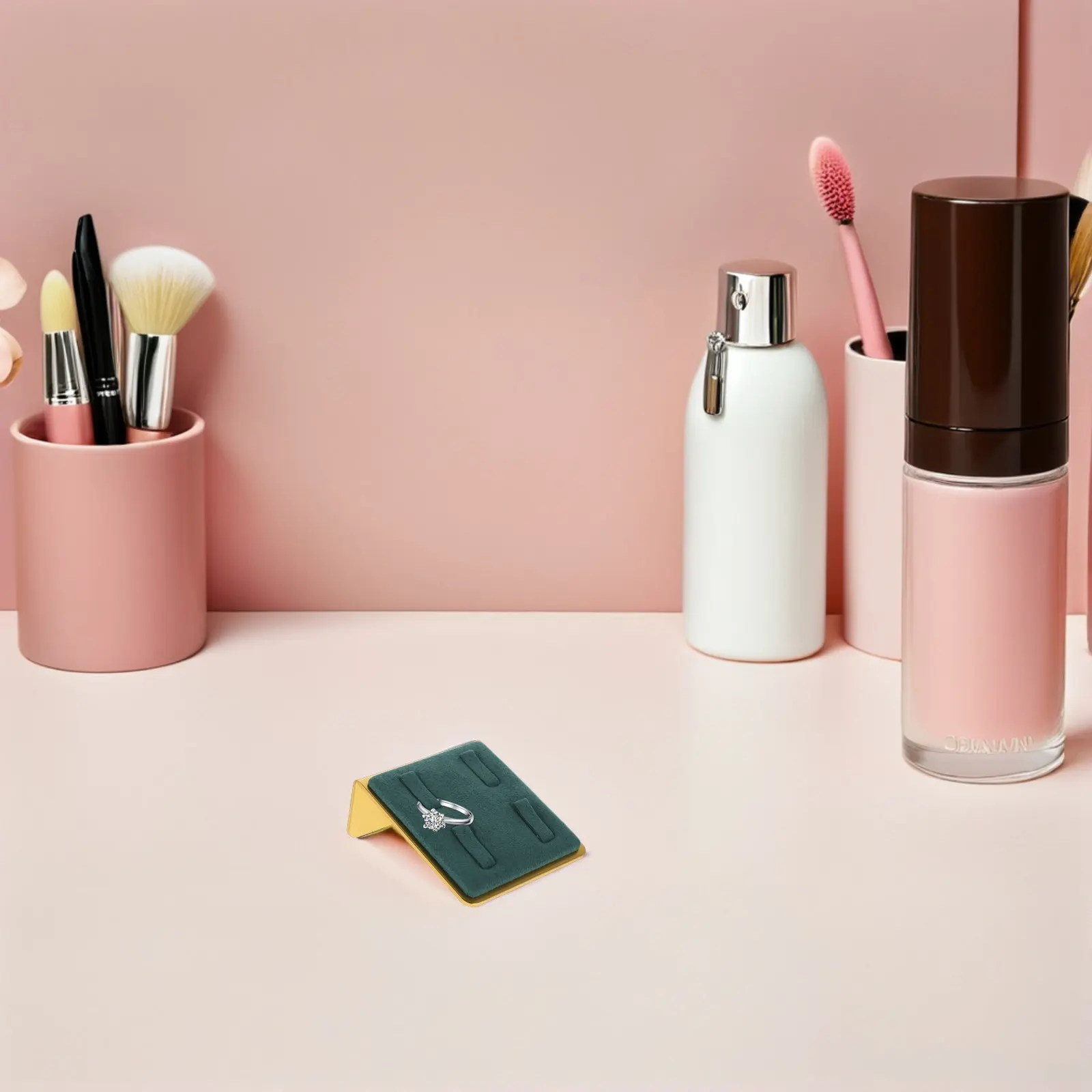 

Металлическая подставка для колец с 4 отделениями, элегантный и надежный органайзер для ювелирных изделий, для витрин магазинов, реквизит для фотосъемки, зеленый