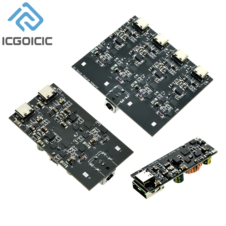 QC4.0 QC3.0 1 2 4 Way USB Type-C Mobile Phone Quick Charge Adapter 6-35V Step Down Buck Boost Module SW3518 / SW3516 For Huawei