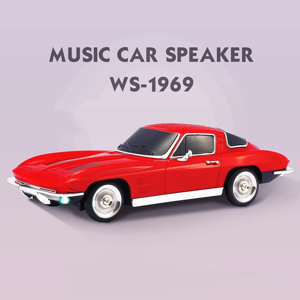 Classic Bluetooth Speaker with Subwoofer Portable Car Shaped Music Player U Disk TF Card AUX Play Wireless Stereo HIFI Soundbox