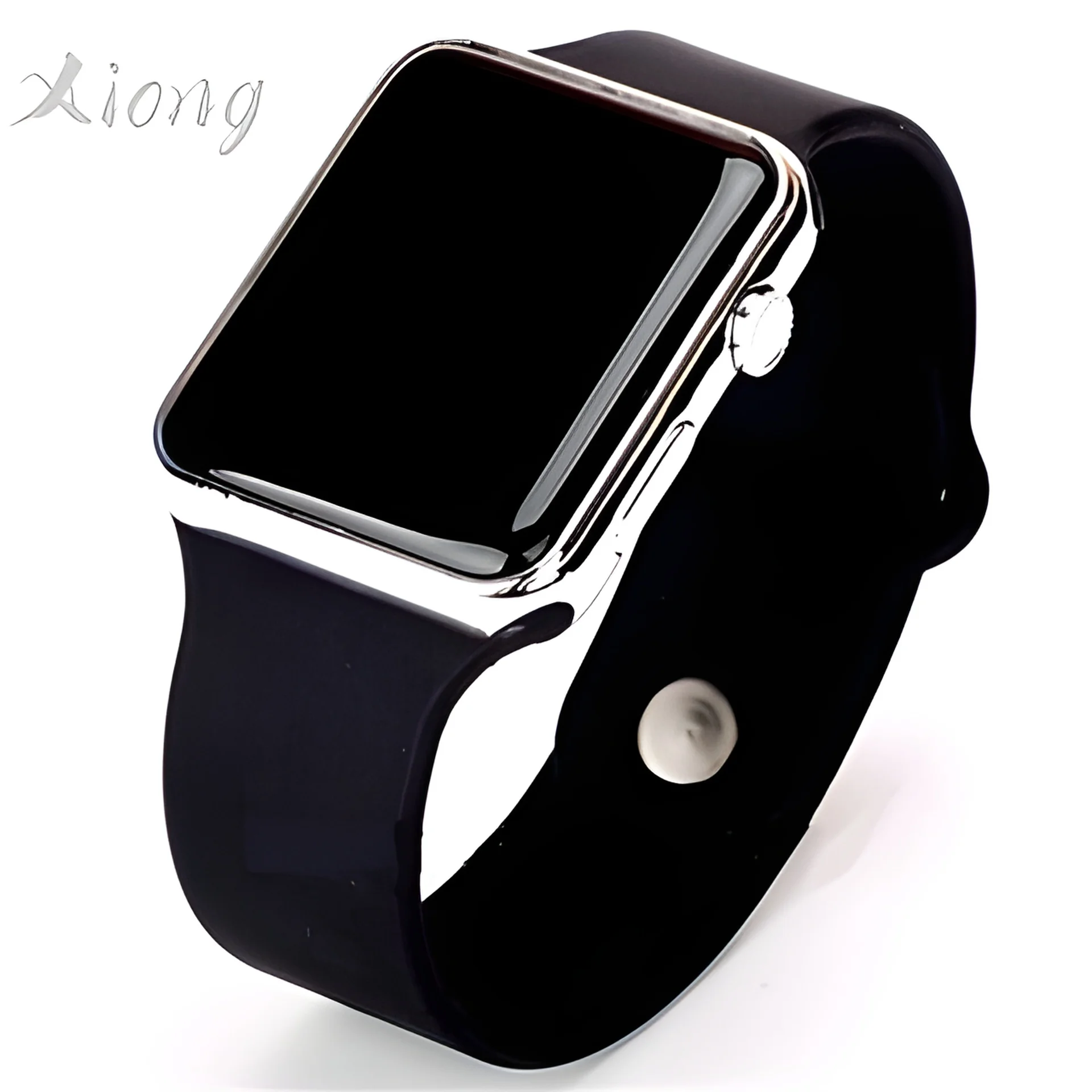 New fashion creative led square thin electronic watch sports display electronic silicone watch