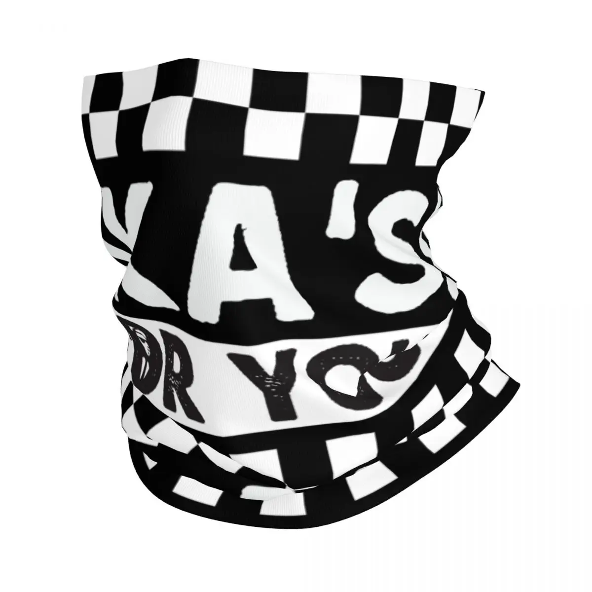 

Ska Music Quote Two Tone Graphic Poster Stuff Bandana Neck Gaiter Mask Scarf Rider Balaclava for Men Women Breathable