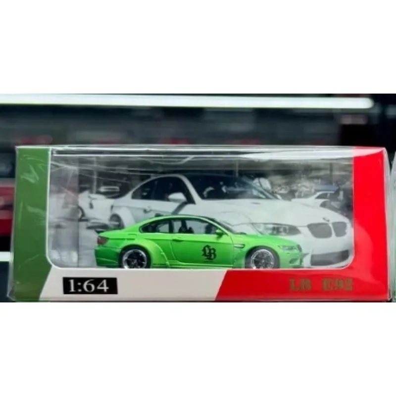 FM 1:64 LB BMW M3 E92 alloy die-casting car model, adult collectible, static simulation ornament, holiday gift, boys' toy.