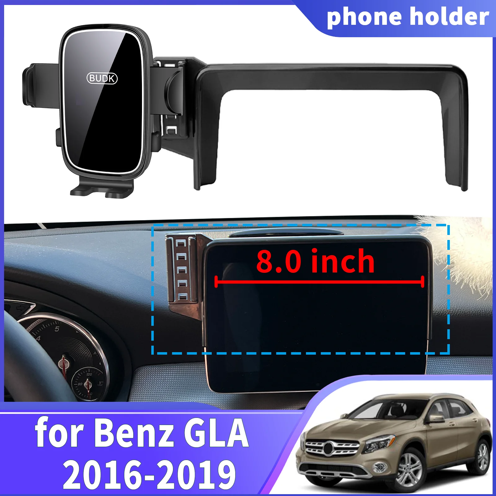 

Подходит для Mercedes-Benz GLA 2016 2017 2018-2019 X156 (8,0 дюймов), навигационный держатель для телефона, индивидуальные автомобильные аксессуары