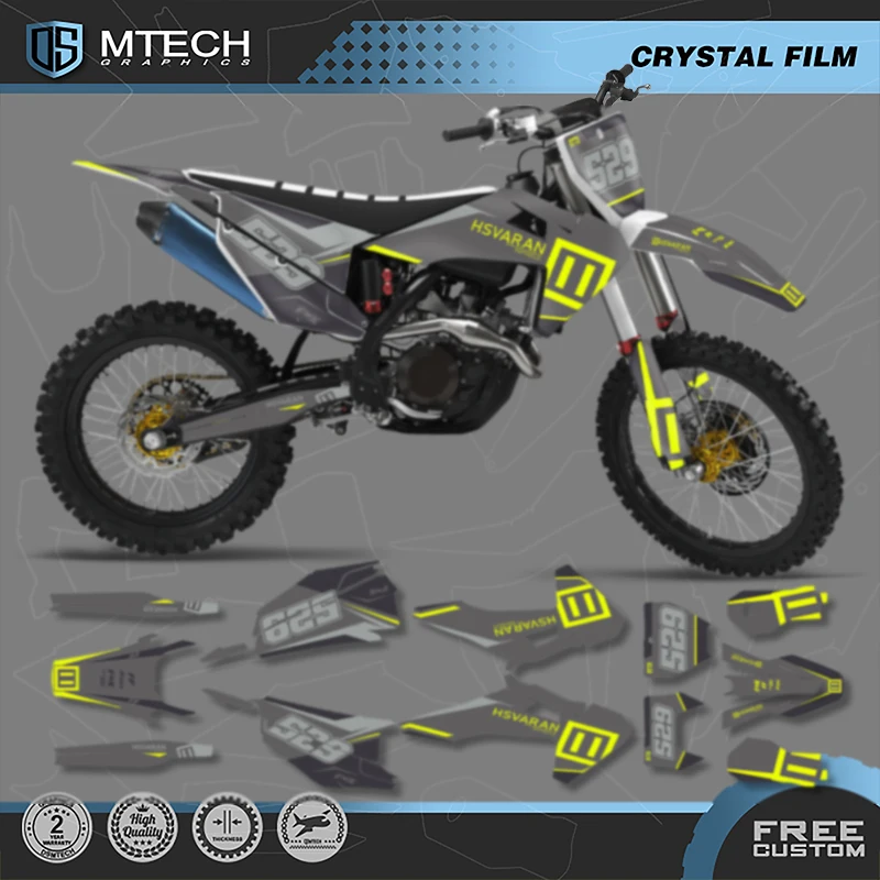 DSMTECH Motorcross Graphics Background Decals Stickers Kits for Husqvarna TE FE 2020- 2023 TC FC 2019-2022 002