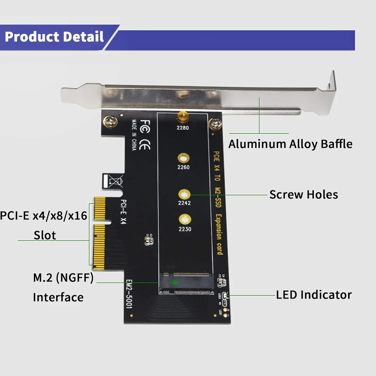 M.2 NVMe PCIe 어댑터 듀얼 M2 SATA B 키 및 NVMe M 키 SSD-PCI-e x4 어댑터 카드(2280 2260 2242 2230 SSD M.2 NVME Mkey)